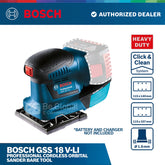 Bosch GSS 18 V-LI Professional Cordless Orbital Sander Bare Tool